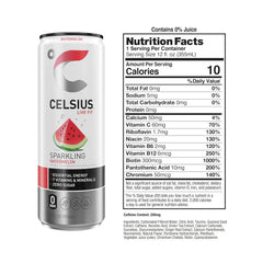 CELSIUS Sparkling Watermelon, Sugar Free Energy Drink, 12 Fl Oz (Pack of 12)