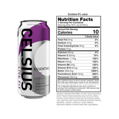 CELSIUS Essentials™ Sparkling Grape Slush, Sugar Free Performance Energy Drink, Can, 16 Fl Oz (Pack of 12)