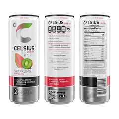 CELSIUS Sparkling Kiwi Guava, Sugar Free Energy Drink, 12 Fl Oz (Pack of 12)